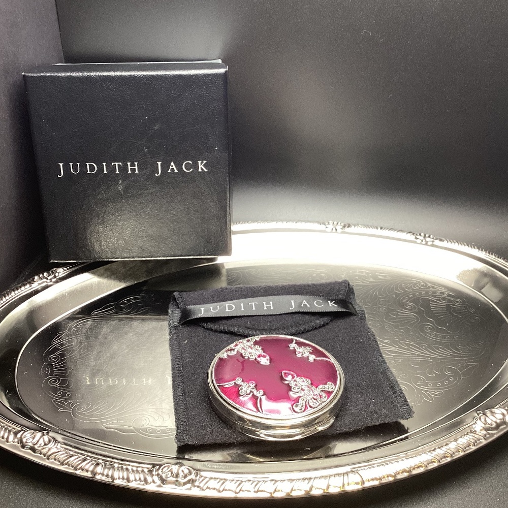 Judith Jack marcasite mirror compact vintage